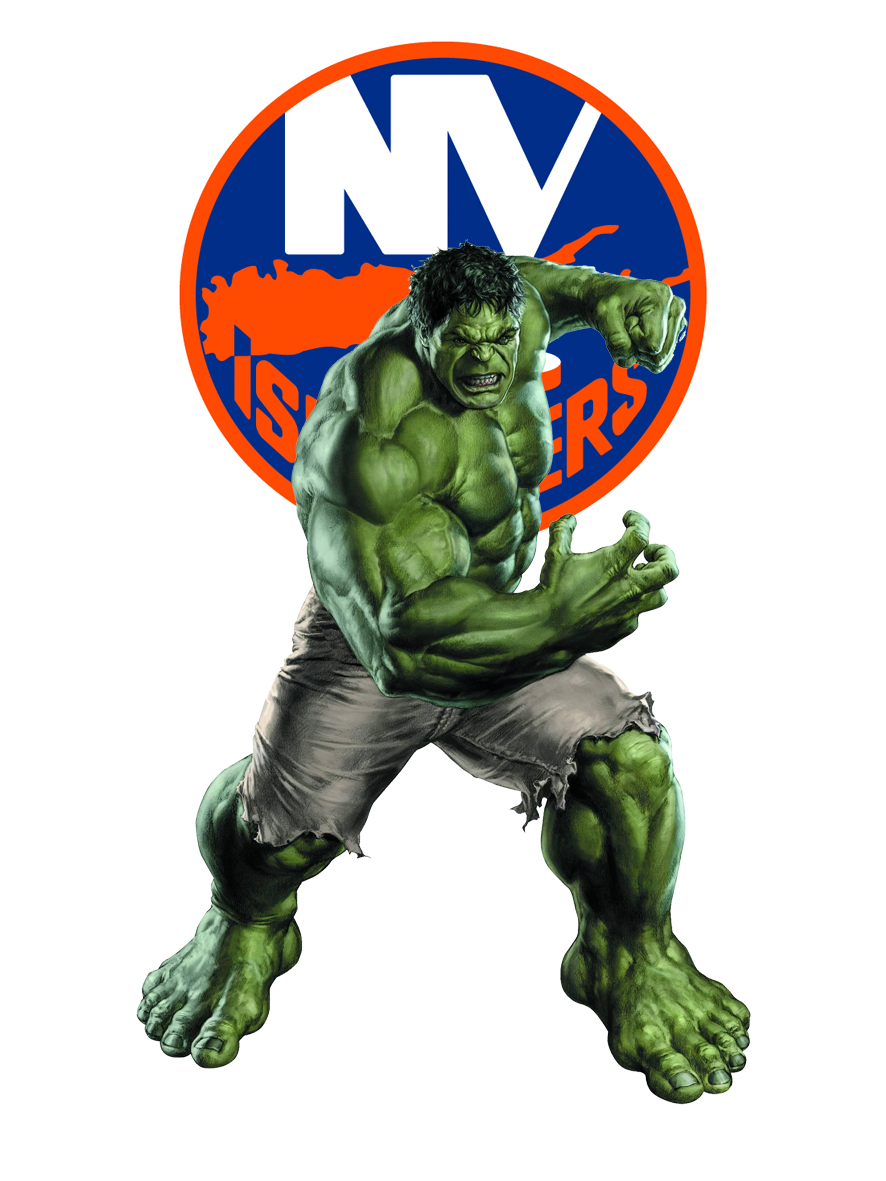 New York Islanders Hulk Logo vinyl decal